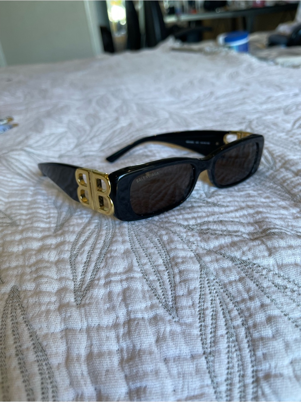 Authentic Balenciaga Women's Rectangle Sunglasses, BB0096S 6E000253